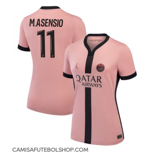 Camisa de time de futebol Paris Saint-Germain Marco Asensio #11 Replicas 3º Equipamento Feminina 2024-25 Manga Curta